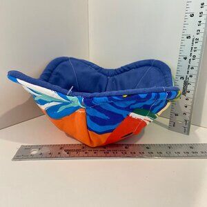Handcrafted Fabric Hot Bowl & Cup Holder With Watermelon Print blue red orange